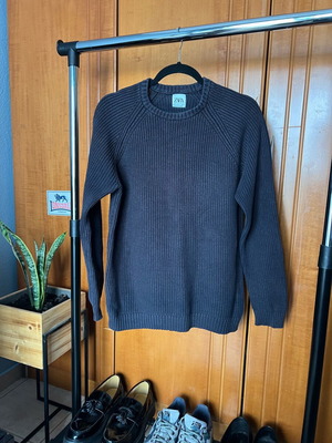 Zara πουλόβερ εφαρμοστό σαν καινούργιο, μαύρο και μπλε, μέγεθος S