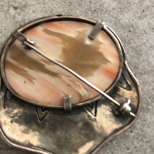 Vintage pin used, silver
