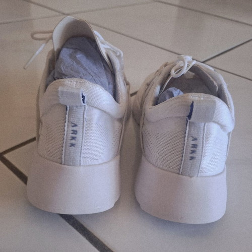 Arkk Copenhagen white athletic shoes used, size 40, lightweight