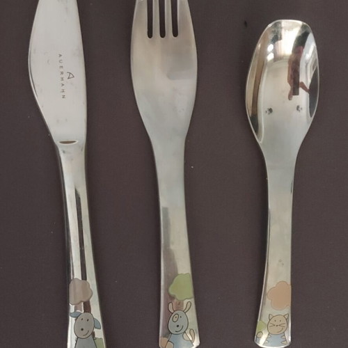 Children's stainless steel 3-piece feeding set new
