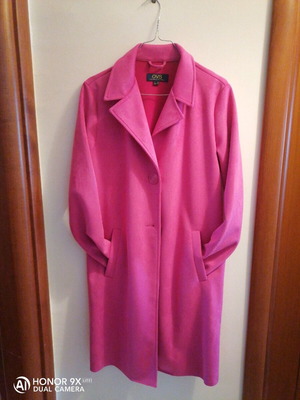 OVS pink suedette coat like new, size S