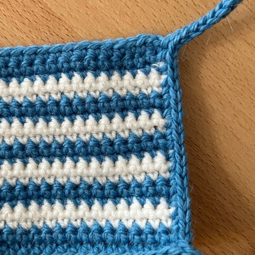 Handmade crochet mug cozy with Greek flag new