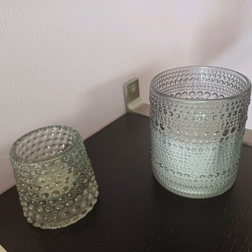 Glass decorative candle holders