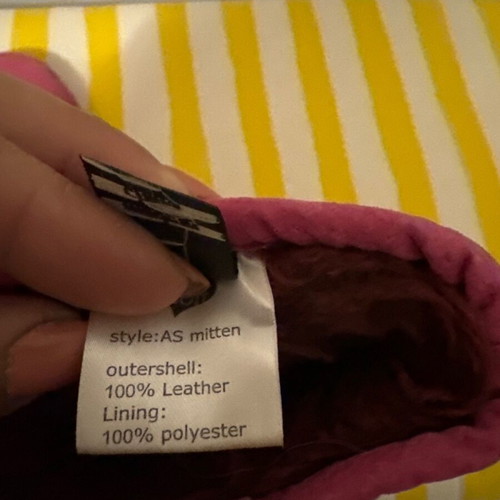 Anna Scott leather gloves with fur lining new