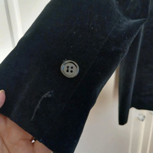 Women's velvet jacket like new, size L, black