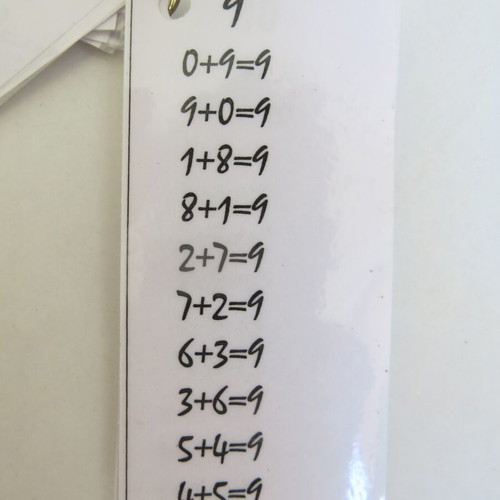 Keychain with cards for sums new, The Number Couples 1-10