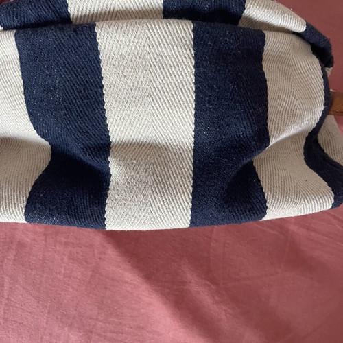 Axel Accessories vintage striped canvas wristlet bag used