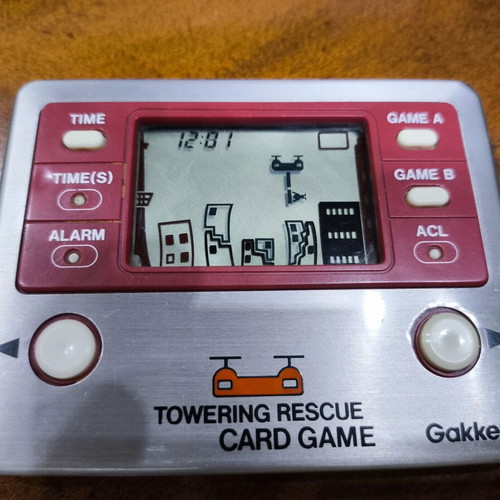 Gakken Towering Rescue LCD Card Game used