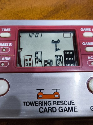 Gakken Towering Rescue LCD Card Game used