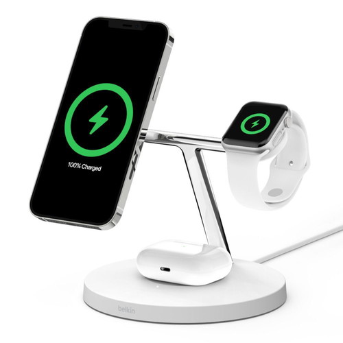 Belkin Boost Charge 3-in-1 Wireless Charger with MagSafe 15W new