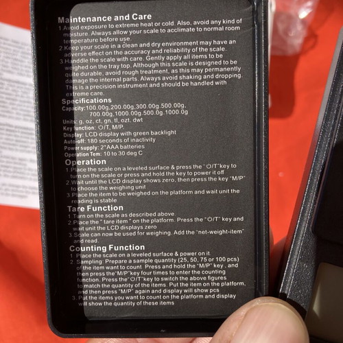Pocket Scale new, precise electronic weighing up to 1000g