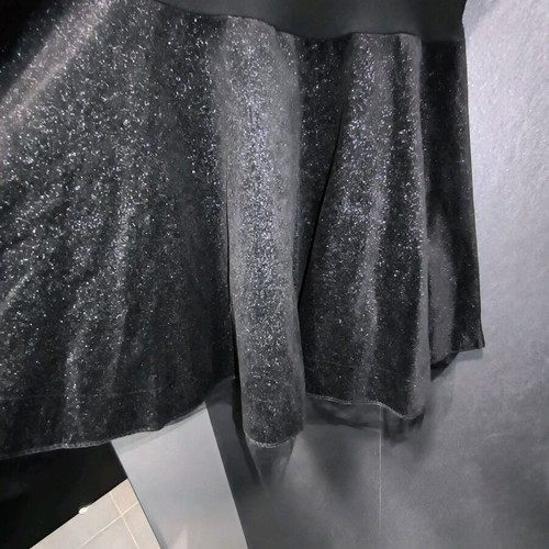 Vintage black velvet skirt like new with silver thread and tulle
