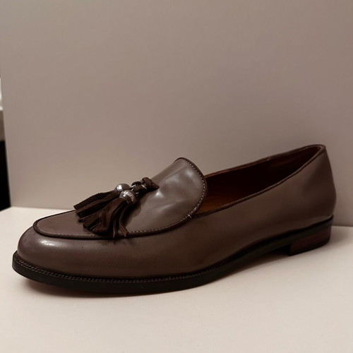 Lauren Ralph Lauren Brindy Spazzolato Tassel Loafers new, size 39.5, patent leather