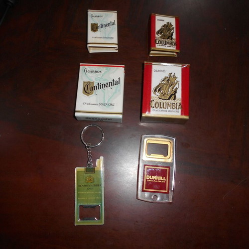 Cigars used, 6 metal cases and openers