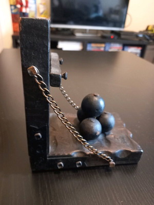 Bookend used with cannon design, vintage wooden