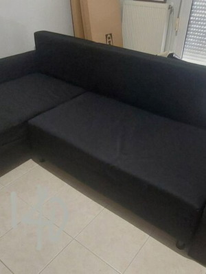 Ъглов диван Lugnvik IKEA употребяван с място за съхранение и три големи възглавници 230x140