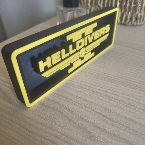 Helldivers 2 collectible decorative badge 3D printed, like new