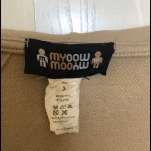 My Moo women's sweatshirt like new, beige with sequin embroidery