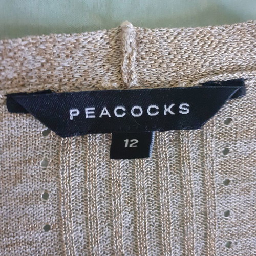 Peacocks thin cardigan size 12 like new, beige
