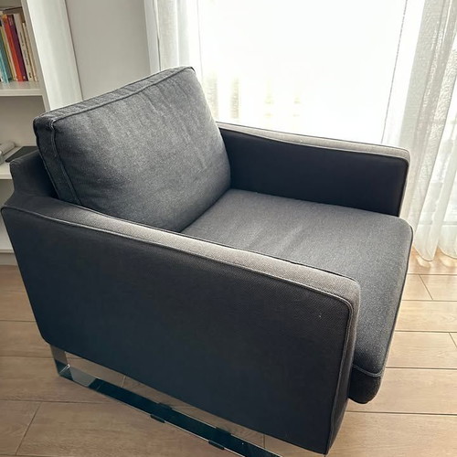 Melby armchair IKEA used, gray with removable metal legs