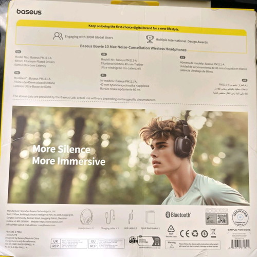 Baseus Bowie 10 Max Wireless Bluetooth Headphones with ANC new