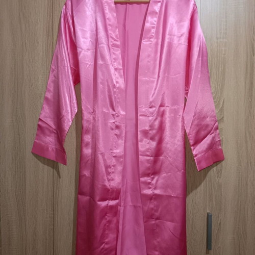 Women's satin pajama set size L pink like new