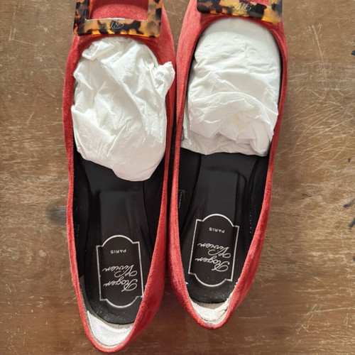Roger Vivier ballerina shoes, red, size 41