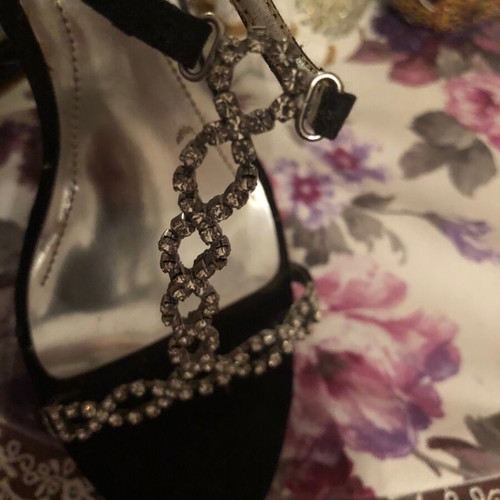 DaMa sandals with rhinestones like new, size 37, black