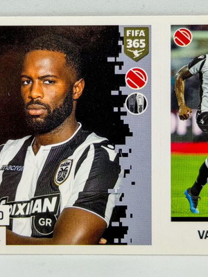 Panini FIFA 365 Fernando Varela sticker new, PAOK FC blue back 2018-2019