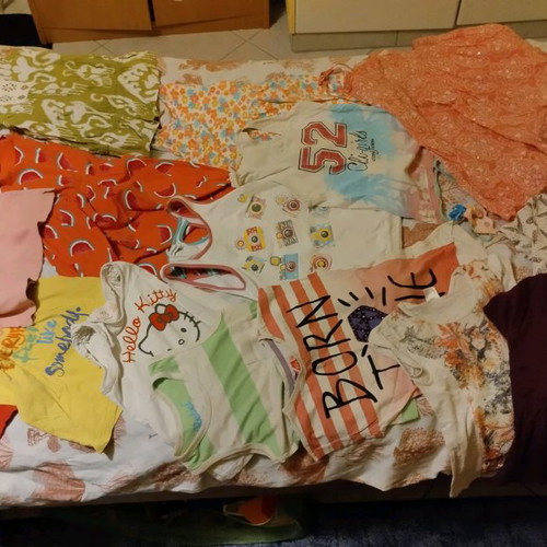 Girls' kids clothes 5-8 years, pack of 16, Mandarino and other brands