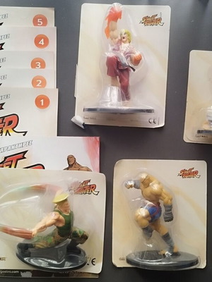 Φιγούρες Street Fighter Deagostini μεταχειρισμένες, πακέτο 1-5