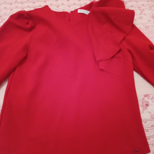 Girls' red blouse size 140 cm like new