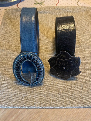 Leather belts like new, pack of 2, Mika Sarolea