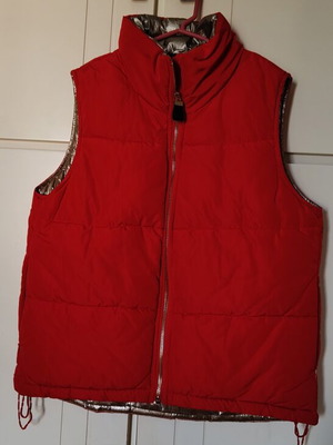 Colin's sleeveless jacket red, like new, size XS