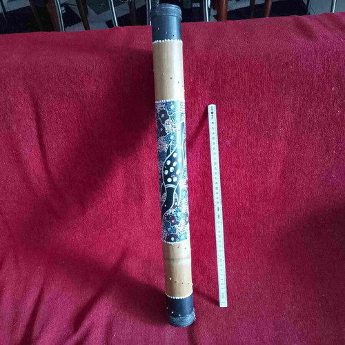 Bamboo Rainstick 1990 collectible, aboriginal art, like new, 60 cm