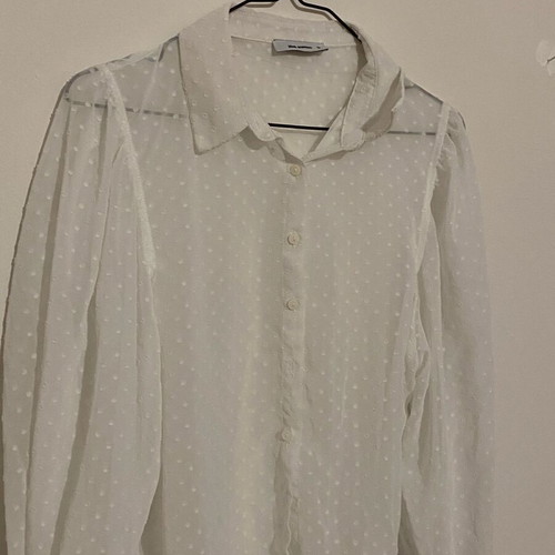 White semi-transparent Pink Woman shirt like new, size S