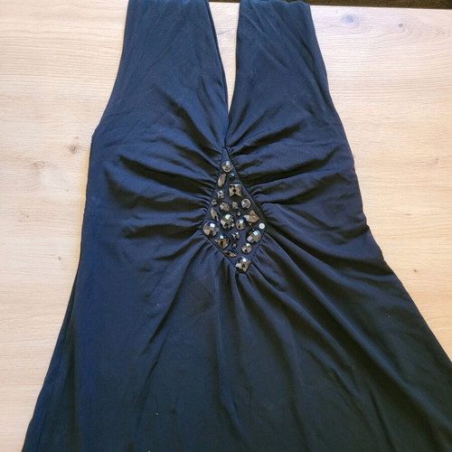 Blugirl Folies Black Mini A Line V Neck Dress like new