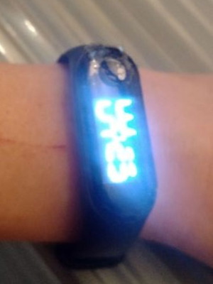 LED digital watch with touch screen