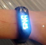 LED digital watch with touch screen