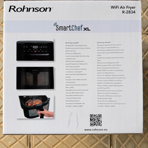 Φριτέζα Rohnson R2834 Air Fryer Wi-Fi XL σαν καινούργια