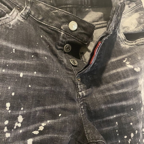 Dsquared2 women's jeans like new, black with paint splatter effect
