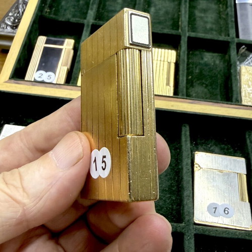 DuPont N15 gold lighter used, vintage
