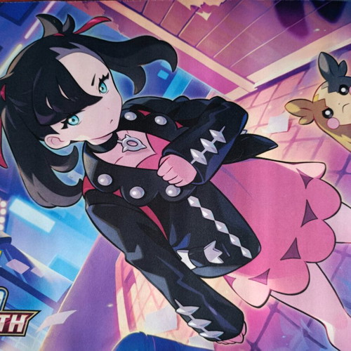 Pokemon Playmat Crown Zenith Marnie and Morpeko like new
