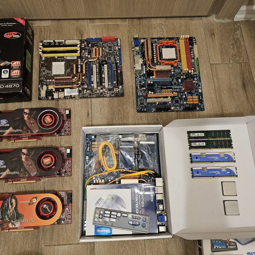 Retro PC hardware bundle used, AM2+ motherboards and HD4800 GPUs