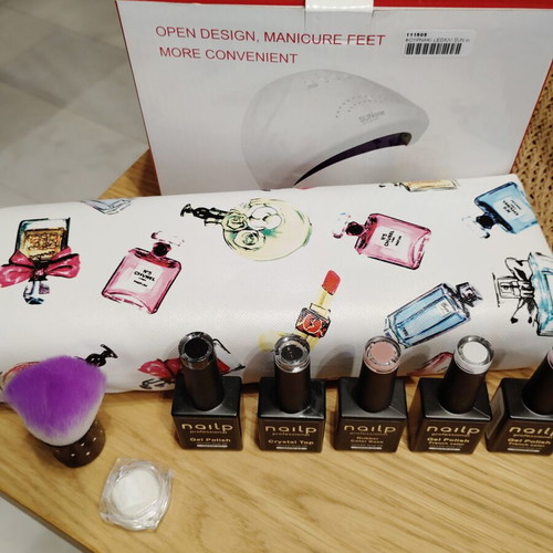 Nail Care Set for Semi-Permanent Polish new, 11 Colors with Lamp