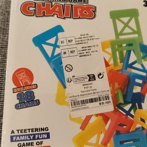 Stacking Game Chairs board game used