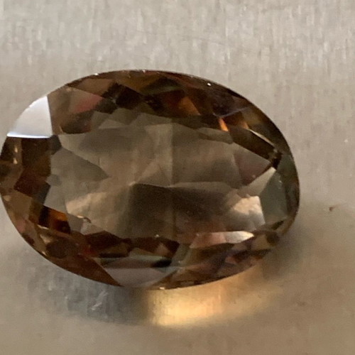 Natural golden smoky quartz unheated, clean 22.5 cts oval cut