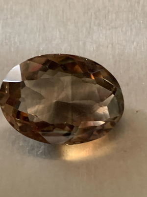 Natural golden smoky quartz unheated, clean 22.5 cts oval cut