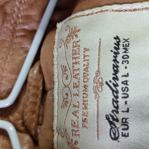 Stradivarius women's leather jacket used, beige, size L
