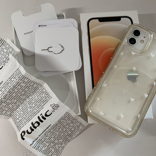 iPhone 12 64GB White like new with case